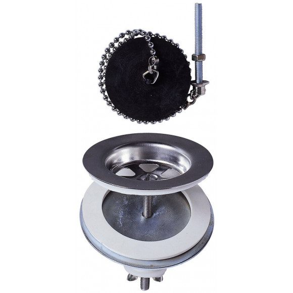 Bonde à plateau pour évier bacs communicants