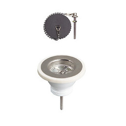 Bonde pour évier en grès complet bouchon diamètre 60mm