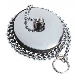 Bouchon diamètre 57 mm évier en grès chaînette 300 mm