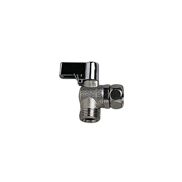 Robinet d'arrêt WC équerre 1/4 de tour 3/8 brut.