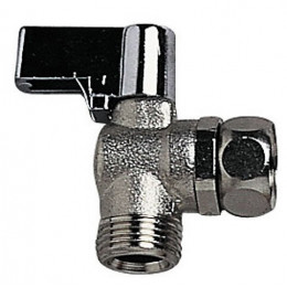 Robinet d'arrêt WC équerre 1/4 de tour 3/8 brut.