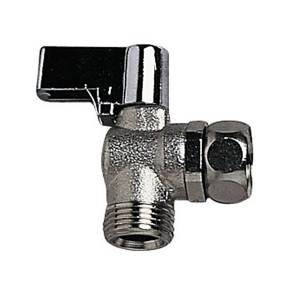 Robinet d'arrêt WC équerre 1/4 de tour 3/8 brut.