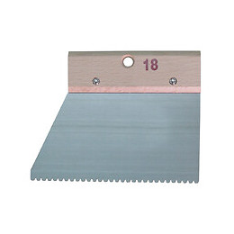 Couteau à colle denté manche bois 18cm