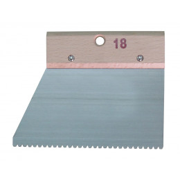 Couteau à colle denté manche bois 18cm