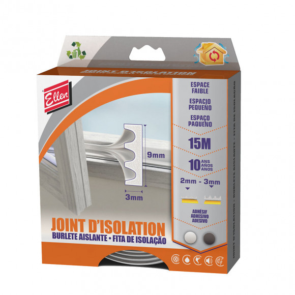 Joint adhésif 1-3mm blanc 15m