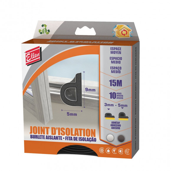 Joint adhésif 3-5mm  noir 15m