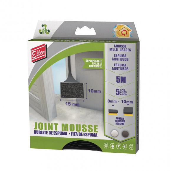 Joint mousse grand espace noir 5m