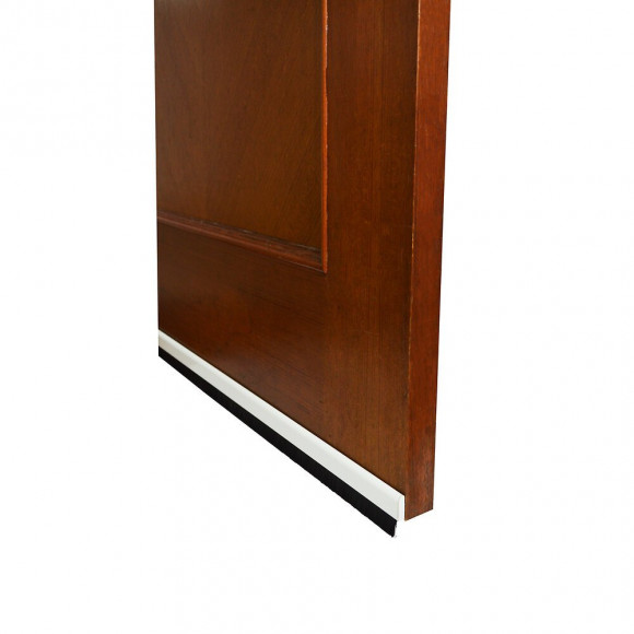 Bas de porte adhésif brosse blanc 100cm