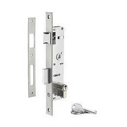 Serrure encastrer axe 21mm entraxe 70mm cylindre réversible 3 clés