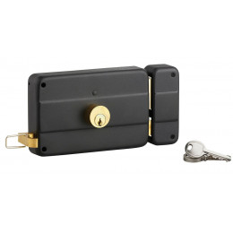 Serrure applique 140x90mm cylindre 45mm 3 clés droite