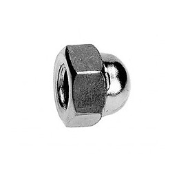 4 écrous borgnes acier zingué 6mm