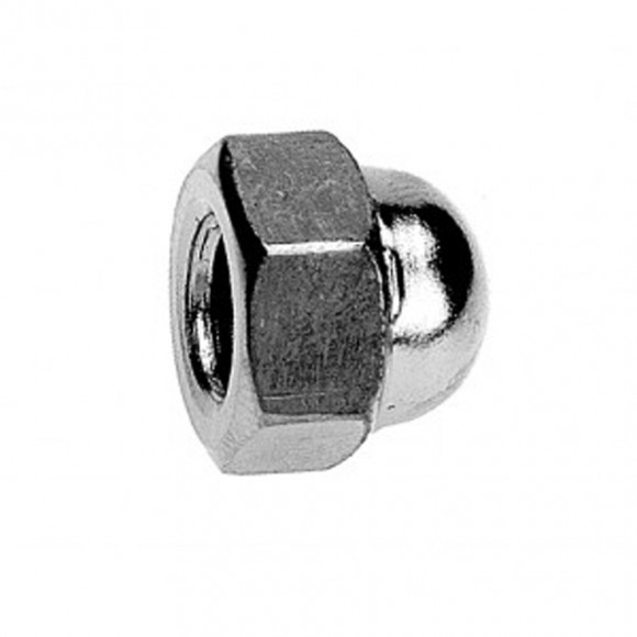 5 écrous borgnes acier zingué 5mm