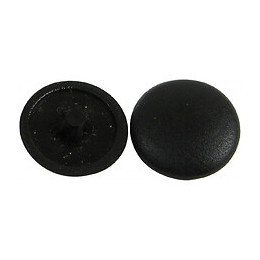 30 cache-vis en plastique noir 4.5mm