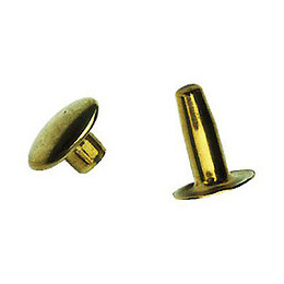10 rivets tubulaires en laiton 3.2x8.3mm