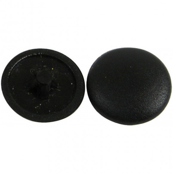 30 cache-vis en plastique noir 4.5mm