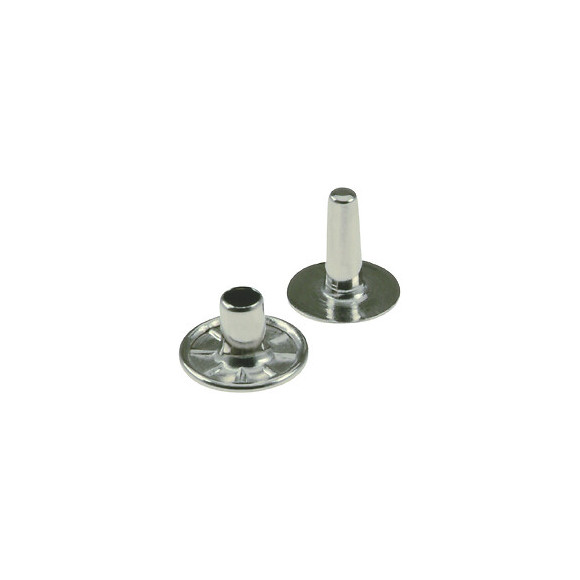 10 rivets tubulaires en nickel 3.2x11.5mm