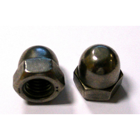 3 écrous borgnes inox A4 6mm