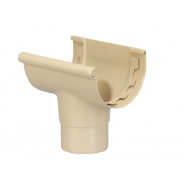 Naissance centrale gouttière PVC demi-ronde 25 couleur sable