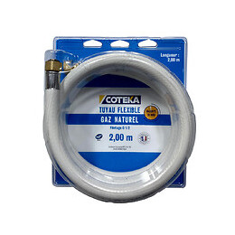 Flexible gaz naturel 10 ans embouts à visser 2m NF