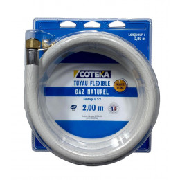 Flexible gaz naturel 10 ans embouts à visser 2m NF