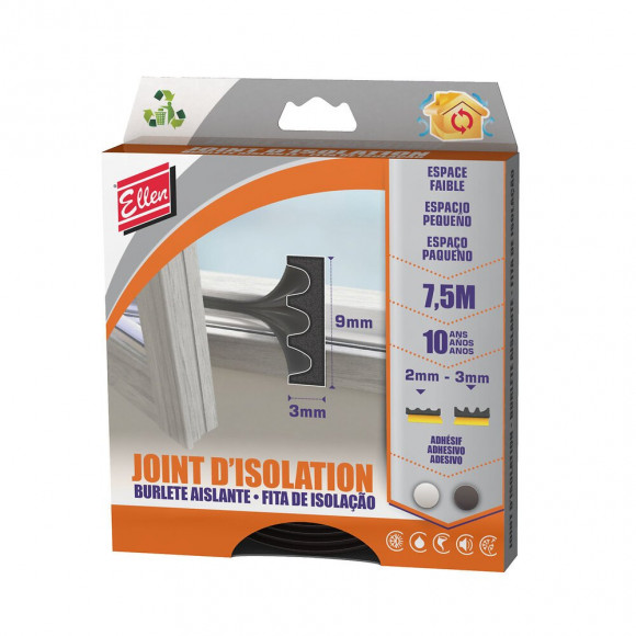 Joint adhésif 1-3mm noir 7,5m