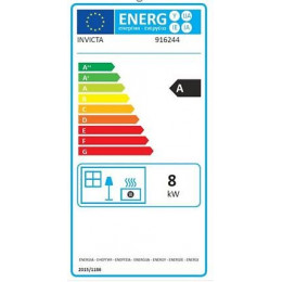 Poêle à bois en fonte 8kw INVICTA Carolo.