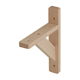 Equerre décorative hêtre brut 15x19cm