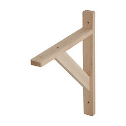 Equerre décorative hêtre brut 25x30cm