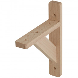 Equerre décorative hêtre brut 15x19cm