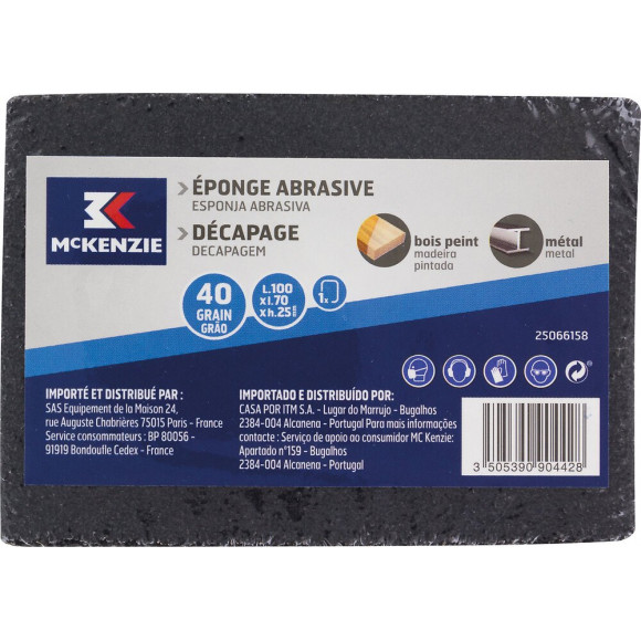Eponge abrasive 100x70x25mm grain gros