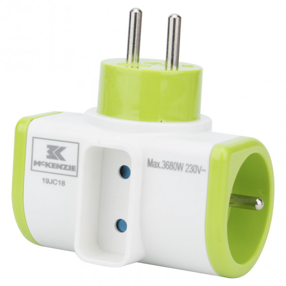 Multiprise 2X16A 1X6A VERT