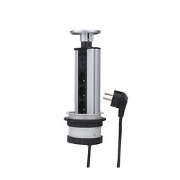 Bloc encastrable vertical 3 prises 2 USB