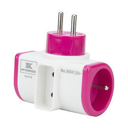 Multiprise 2X16A 1X6A ROSE