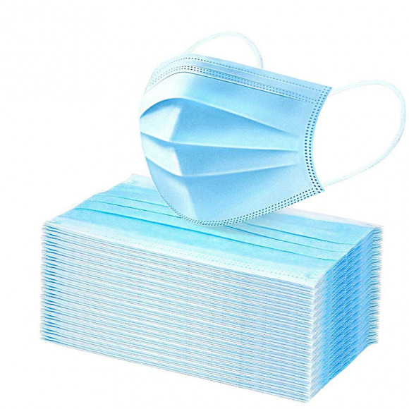 50 masques jetables papier 3 plis