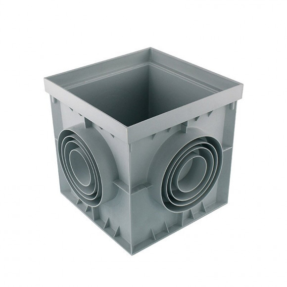 Regard polyéthylène 200x200mm gris