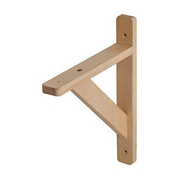 Equerre décorative hêtre brut 20x25cm