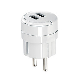 Prise compacte USB 2 ports 2.4A