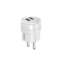 Prise compacte USB 2 ports 2.4A