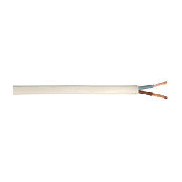 Câble électrique H03WH2-F blanc 2x0.75mm2 - L.10m