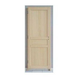 Bloc porte plaqué Chêne 3 panneaux traverses droites