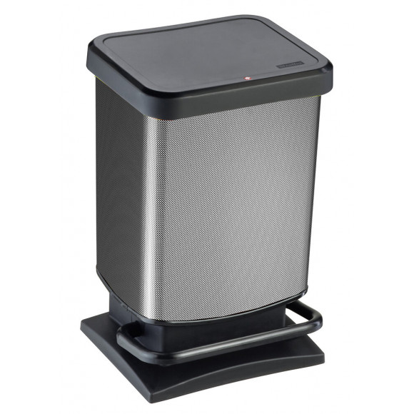 Poubelle de cuisine 20L pédale carbone, Rotho