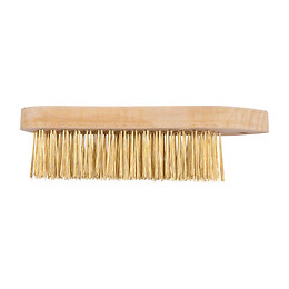 Brosse violon en bois, fil acier