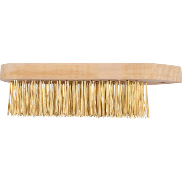 Brosse violon en bois, fil acier