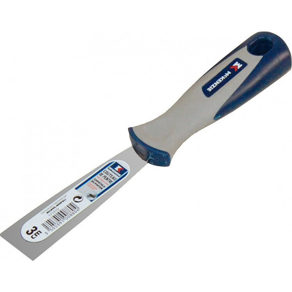 Couteau de peintre inox manche bi-matière 3cm