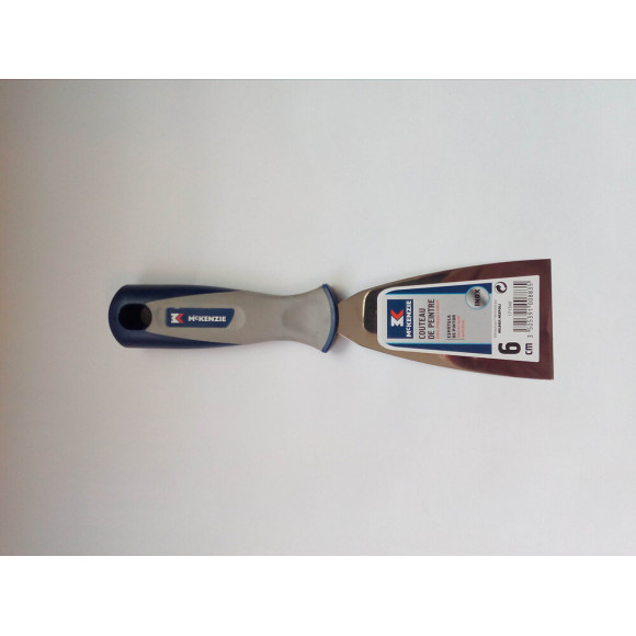 Couteau de peintre inox manche bi-matière 6cm