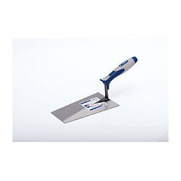 Truelle carrée acier trempé manche bi-matière 20cm