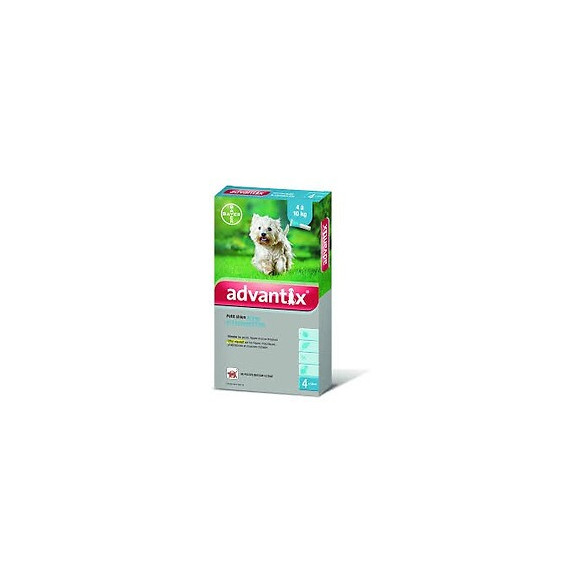 Antiparasitaire externe pour chiens Advantix petit chien de 4à10kg x4
