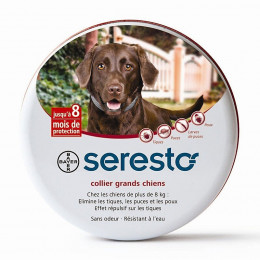 Antiparasitaire externe pour chiens Seresto collier grand chien +8kg