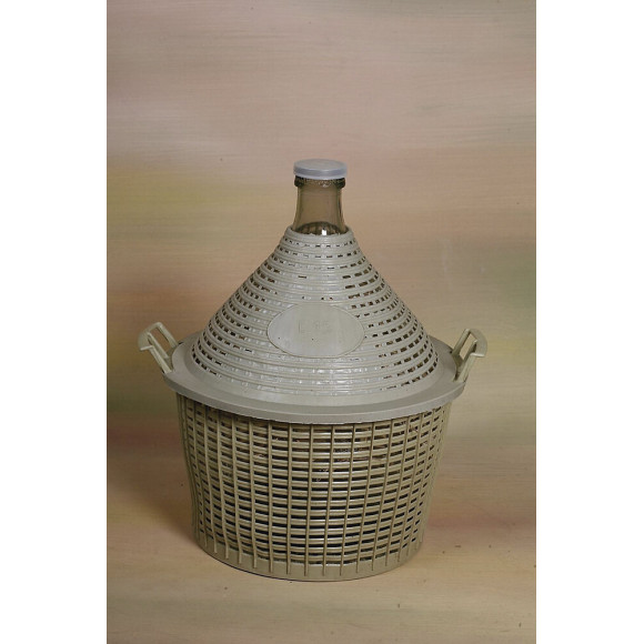 Bonbonne verre entourage plastique 10L