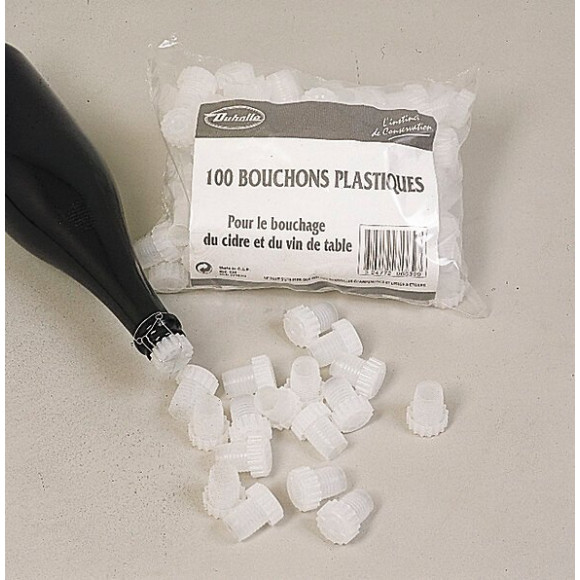 100 bouchons plastiques pour cidre et vin de table
